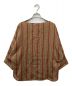 UNTITLED (アンタイトル) シルク混ストライプブラウス ブラウン サイズ:SIZE2：2980円
