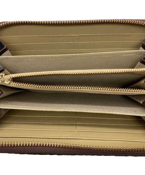 不明（不明）不明 (フメイ) クロコ型押し長財布 ブラウンの古着・服飾アイテム