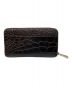 不明 (フメイ) クロコ型押し長財布 ブラウン：8000円