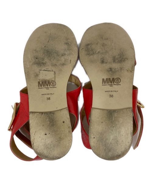 MM6 Maison Margiela（エムエムシックスメゾンマルジェラ）MM6 Maison Margiela (エムエムシックス メゾンマルジェラ) ストラップサンダル レッド サイズ:SIZE 38の古着・服飾アイテム