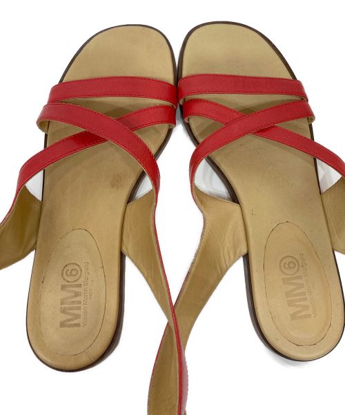 MM6 Maison Margiela（エムエムシックスメゾンマルジェラ）MM6 Maison Margiela (エムエムシックス メゾンマルジェラ) ストラップサンダル レッド サイズ:SIZE 38の古着・服飾アイテム