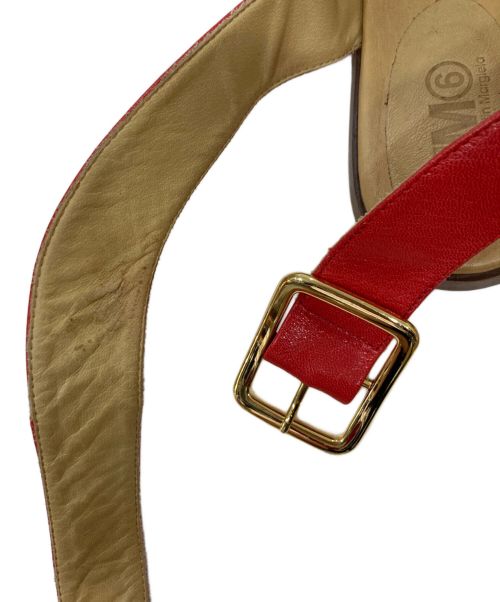 MM6 Maison Margiela（エムエムシックスメゾンマルジェラ）MM6 Maison Margiela (エムエムシックス メゾンマルジェラ) ストラップサンダル レッド サイズ:SIZE 38の古着・服飾アイテム