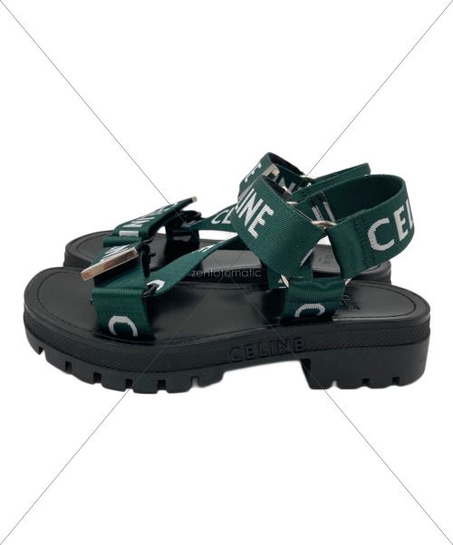 CELINE（セリーヌ）CELINE (セリーヌ) レオストラッピーサンダル ブラック サイズ:記載無しの古着・服飾アイテム