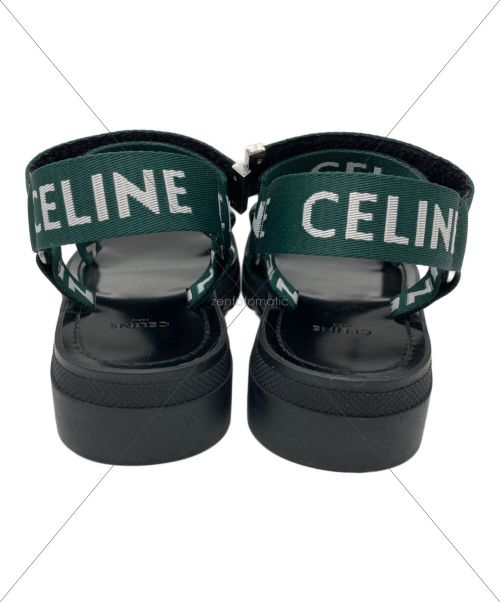 CELINE（セリーヌ）CELINE (セリーヌ) レオストラッピーサンダル ブラック サイズ:記載無しの古着・服飾アイテム