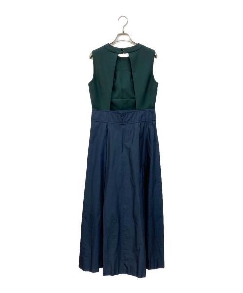 styling/（スタイリング）styling/ (スタイリング) バイカラーワンピース グリーン×ネイビー サイズ:SIZE 1の古着・服飾アイテム