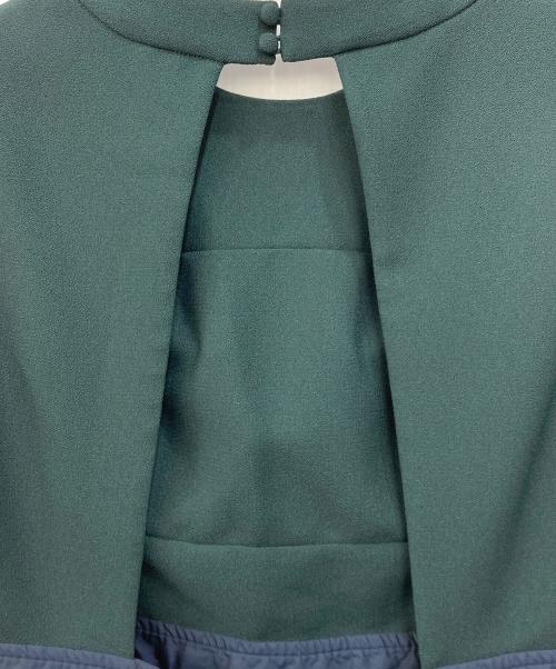 styling/（スタイリング）styling/ (スタイリング) バイカラーワンピース グリーン×ネイビー サイズ:SIZE 1の古着・服飾アイテム