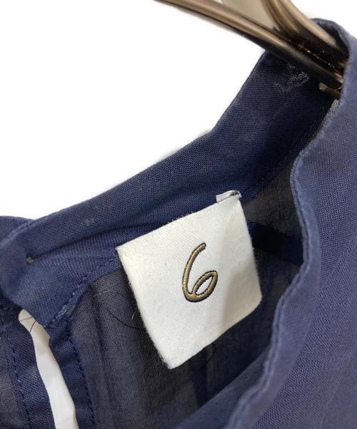 6(ROKU) BEAUTY&YOUTH（ロク ビューティーアンドユース）6(ROKU) BEAUTY&YOUTH (ロク ビューティーアンドユース) SUKE VOLUME SHIRT ネイビー サイズ:なしの古着・服飾アイテム