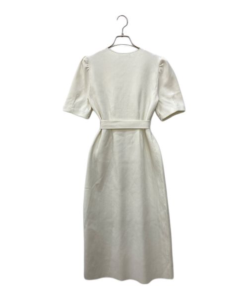 CELFORD（セルフォード）CELFORD (セルフォード) トレンチ風ニットタイトワンピース ホワイト サイズ:SIZE38の古着・服飾アイテム