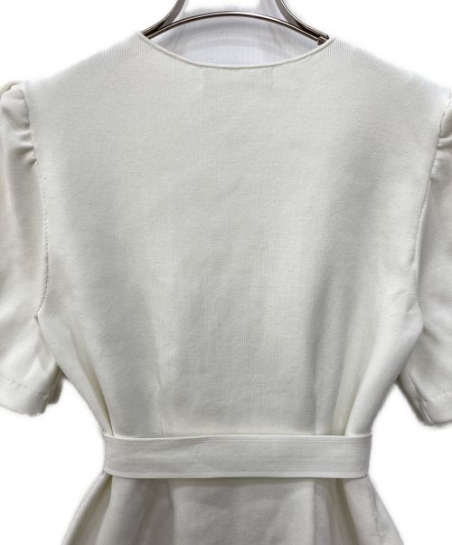 CELFORD（セルフォード）CELFORD (セルフォード) トレンチ風ニットタイトワンピース ホワイト サイズ:SIZE38の古着・服飾アイテム