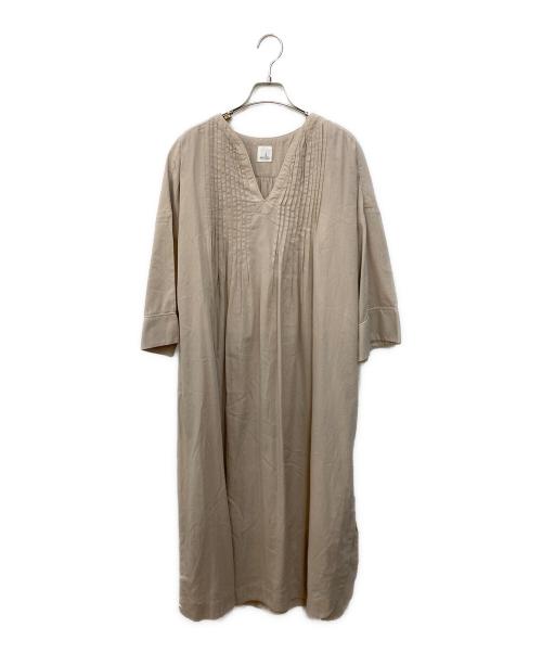 milo（ミロ）milo (ミロ) green label relaxing (グリーンレーベルリラクシング) カフタンワンピース ベージュ サイズ:Freeの古着・服飾アイテム