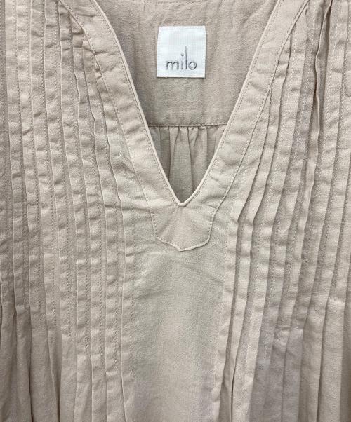 milo（ミロ）milo (ミロ) green label relaxing (グリーンレーベルリラクシング) カフタンワンピース ベージュ サイズ:Freeの古着・服飾アイテム