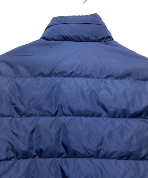GUCCI（グッチ）GUCCI (グッチ) レザーロゴパッチダウンジャケット ブルー サイズ:SIZE38の古着・服飾アイテム