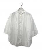 BEAUTY&YOUTHビューティーアンドユース）の古着「タイプライターバンドカラータックシャツ」｜ホワイト
