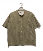 MHLエムエイチエル）の古着「バンドカラーシャツ」｜ベージュ