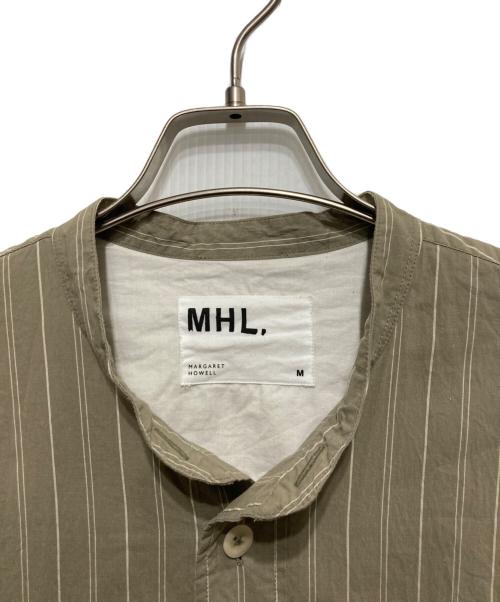 MHL（エムエイチエル）MHL (エムエイチエル) バンドカラーシャツ ベージュ サイズ:Mの古着・服飾アイテム