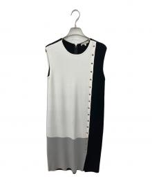 EPOCA（エポカ）の古着「カラーブロッキング ニットワンピース」｜ホワイト