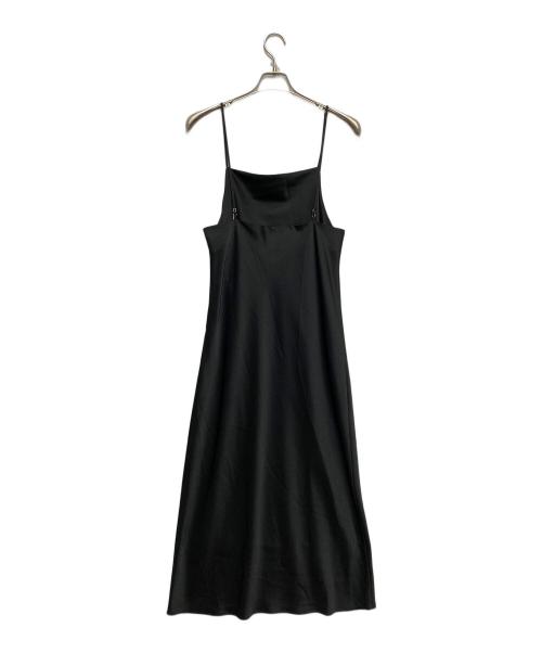 green label relaxing（グリーンレーベルリラクシング）green label relaxing (グリーンレーベルリラクシング) サテン キャミソール ワンピース ブラック サイズ:FREE 未使用品の古着・服飾アイテム
