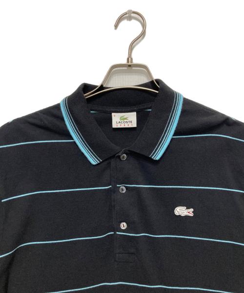 LACOSTE（ラコステ）LACOSTE (ラコステ) ポロシャツ ブラック サイズ:SIZE XXLの古着・服飾アイテム