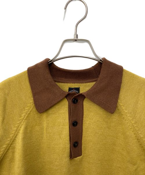 TOWN CRAFT（タウンクラフト）TOWN CRAFT (タウンクラフト) ニットポロシャツ ブラウン サイズ:Lの古着・服飾アイテム