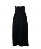 Adam et Ropeアダム エ ロペ）の古着「ラインニットスカート」｜ブラック