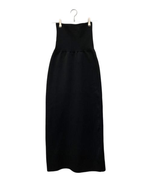 Adam et Rope（アダム エ ロペ）Adam et Rope (アダム エ ロペ) ラインニットスカート ブラック サイズ:Mの古着・服飾アイテム