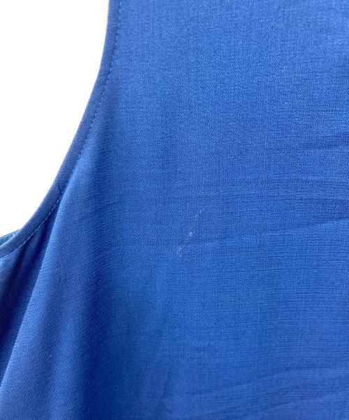 JENNE（ジェンヌ）JENNE (ジェンヌ) イレギュラーヘム ノースリーブワンピース ブルー サイズ:Lの古着・服飾アイテム