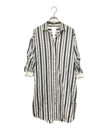 Lallia Mu（ラリア ムー）の古着「シャツワンピース」｜ホワイト