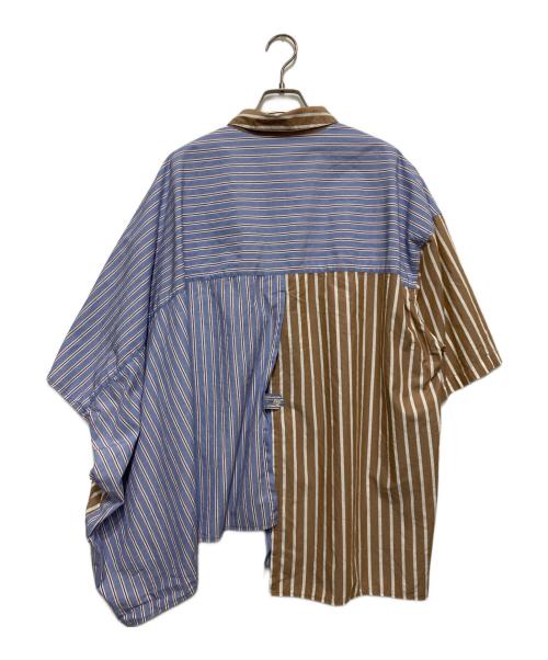 jieda（ジエダ）Jieda (ジエダ) ストライプシャツ ブルー×ベージュ サイズ:SIZE 27cmの古着・服飾アイテム