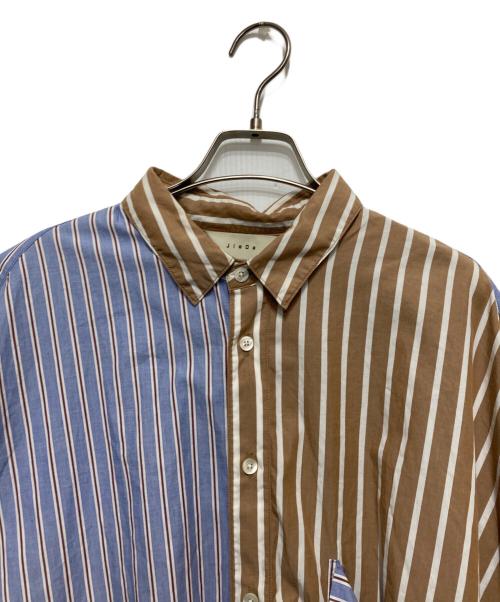 jieda（ジエダ）Jieda (ジエダ) ストライプシャツ ブルー×ベージュ サイズ:SIZE 27cmの古着・服飾アイテム