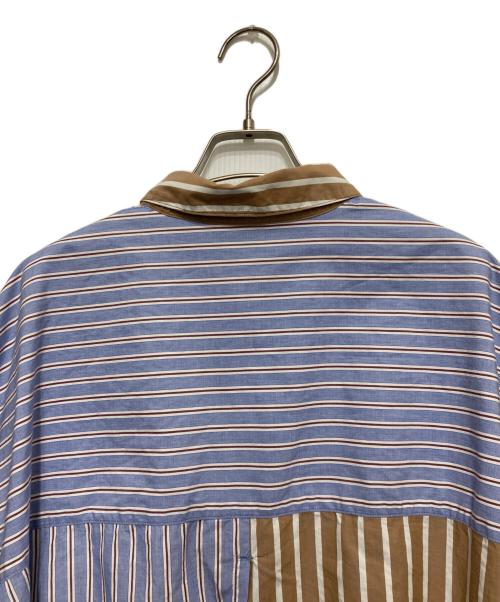 jieda（ジエダ）Jieda (ジエダ) ストライプシャツ ブルー×ベージュ サイズ:SIZE 27cmの古着・服飾アイテム