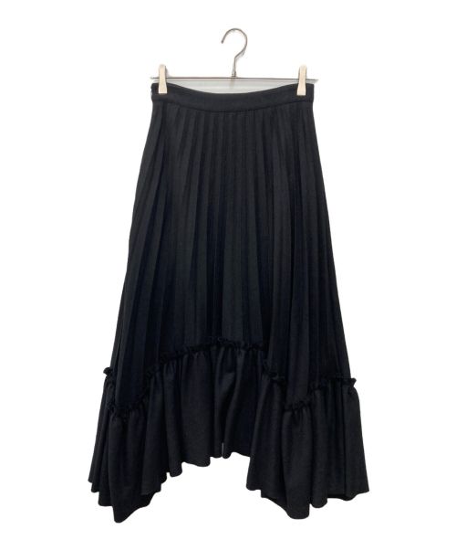 CLANE（クラネ）CLANE (クラネ) FRILL PLEAT VOLUME SKIRT ブラック サイズ:SIZE1の古着・服飾アイテム