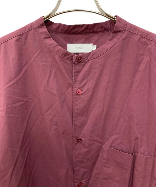 Graphpaper（グラフペーパー）Graphpaper (グラフペーパー) オリジナルタイプライターシャツ ワインレッド サイズ:FREEの古着・服飾アイテム