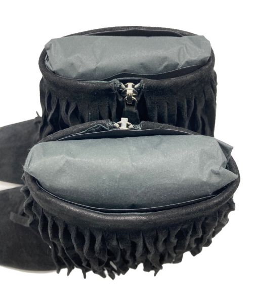 PRADA（プラダ）PRADA (プラダ) フリンジショートブーツ ブラック サイズ:SIZE36の古着・服飾アイテム