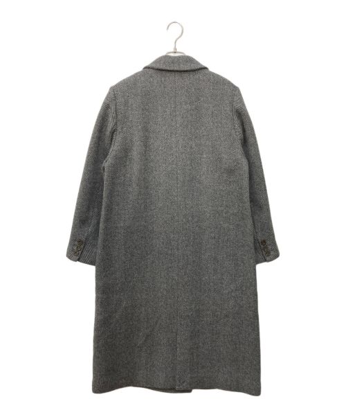 ETRE TOKYO（エトレトウキョウ）ETRE TOKYO (エトレトウキョウ) ヘリンボーンツイード パターンチェスターコート グレー サイズ:Mの古着・服飾アイテム