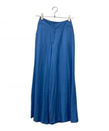 Noble（ノーブル）の古着「ファジーリネンスリットフレアパンツ」｜ブルー