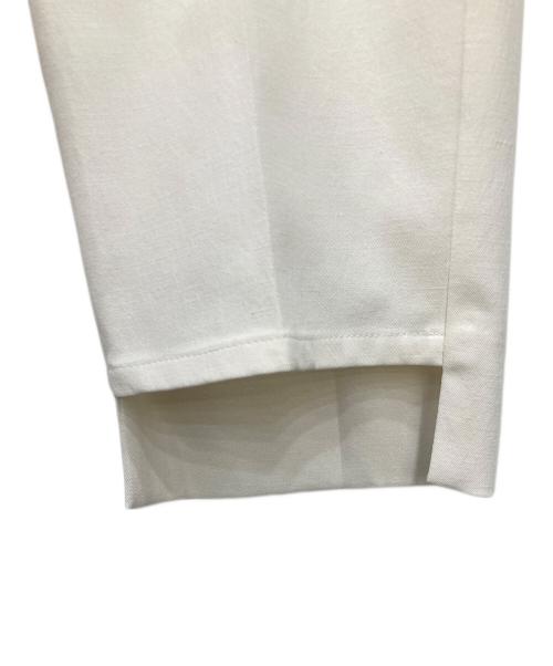 Noble（ノーブル）Noble (ノーブル) ドライコットンリネンステップヘムパンツ 3 ホワイト サイズ:34の古着・服飾アイテム