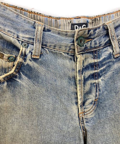 D&G（ディーアンドジー）D&G (ディーアンドジー) ダメージデニムパンツ インディゴ サイズ:SIZE46の古着・服飾アイテム