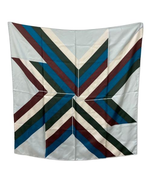 HERMES（エルメス）HERMES (エルメス) カレ90 ホワイト×ブルーの古着・服飾アイテム