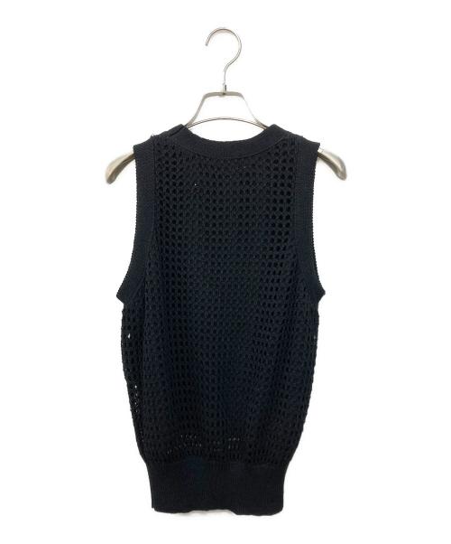 TODAYFUL（トゥデイフル）TODAYFUL (トゥデイフル) Mesh Knit Tops ブラック サイズ:FREEの古着・服飾アイテム