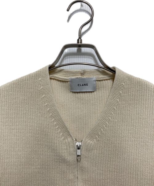 CLANE（クラネ）CLANE (クラネ) ZIP COMPACT KNIT VEST アイボリー サイズ:SIZE1の古着・服飾アイテム