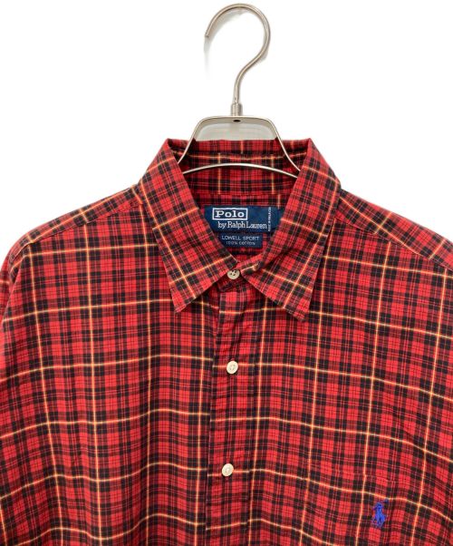 POLO RALPH LAUREN（ポロ・ラルフローレン）POLO RALPH LAUREN (ポロ・ラルフローレン) LOWELL SPORT チェックシャツ レッド サイズ:Mの古着・服飾アイテム