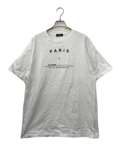 RAF SIMONS（ラフシモンズ）RAF SIMONS (ラフシモンズ) Big fit T-shirt Tour ホワイト サイズ:Mの古着・服飾アイテム