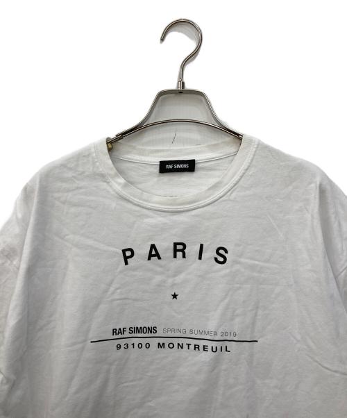 RAF SIMONS（ラフシモンズ）RAF SIMONS (ラフシモンズ) Big fit T-shirt Tour ホワイト サイズ:Mの古着・服飾アイテム