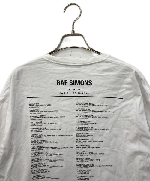 RAF SIMONS（ラフシモンズ）RAF SIMONS (ラフシモンズ) Big fit T-shirt Tour ホワイト サイズ:Mの古着・服飾アイテム