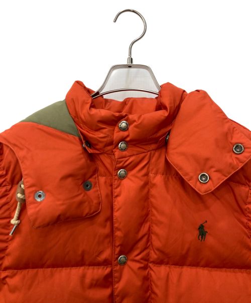 POLO RALPH LAUREN（ポロ・ラルフローレン）POLO RALPH LAUREN (ポロ・ラルフローレン) ダウンベスト オレンジ サイズ:Mの古着・服飾アイテム