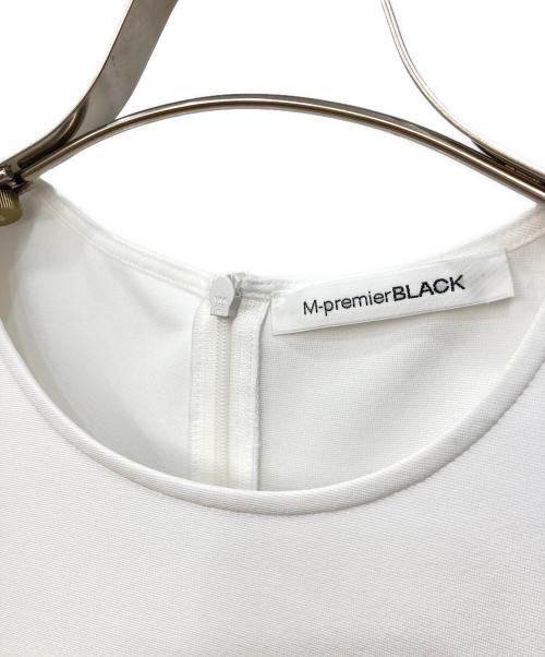 M-premierBLACK（エムプルミエブラック）M-premierBLACK (エムプルミエブラック) ポンチタックペプラムブラウス ホワイト サイズ:SIZE 36の古着・服飾アイテム