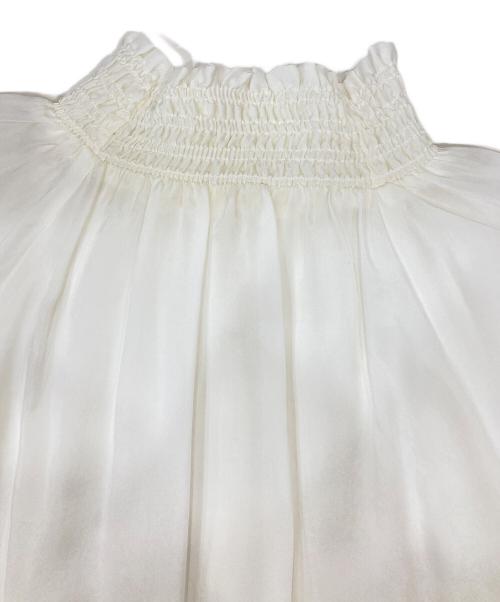 Noble（ノーブル）Noble (ノーブル) キュプラタフタシャーリングスリーブブラウス アイボリー サイズ:なしの古着・服飾アイテム