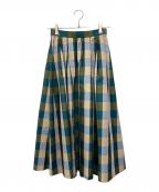 IENAイエナ）の古着「カラーギンガム タックスカート」｜マルチカラー