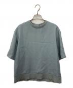 icBアイシービー）の古着「FluidBackSatin Tブラウス」｜グリーン