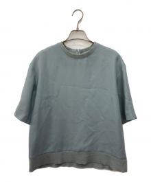 icB（アイシービー）の古着「FluidBackSatin Tブラウス」｜グリーン